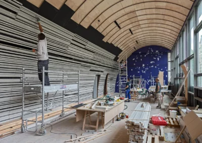 Photo 16 de l’installation d’une structure métallique cintrée de la chapelle d’un EHPAD parisien par BATIMATOS